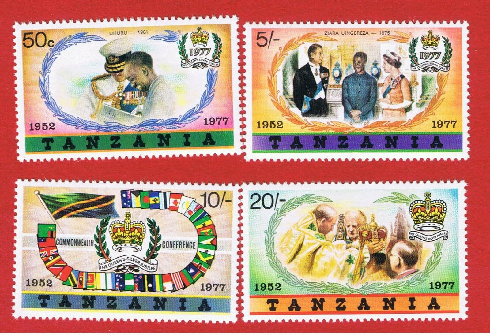 Tanzania #87-90  Mnh Og   Elizabeth Ll Reign  Free S/h