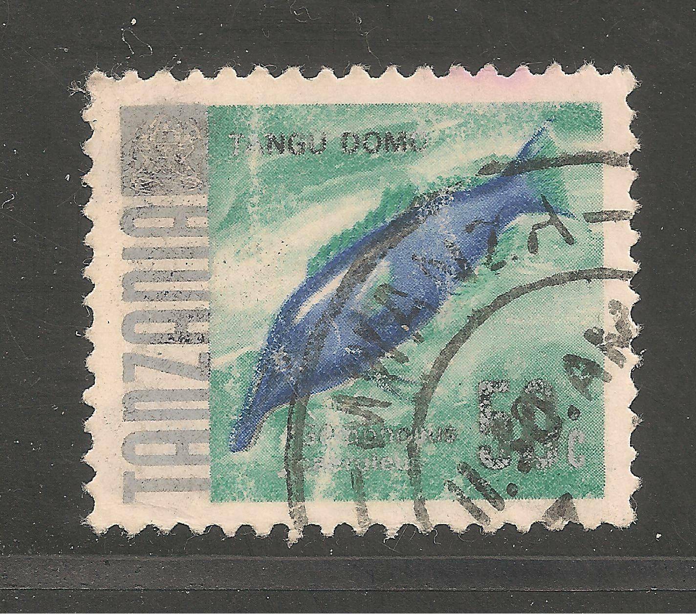 Tanzania #25 (a4)  Vf Postal Used - 1967 50c Birdfish - Fish
