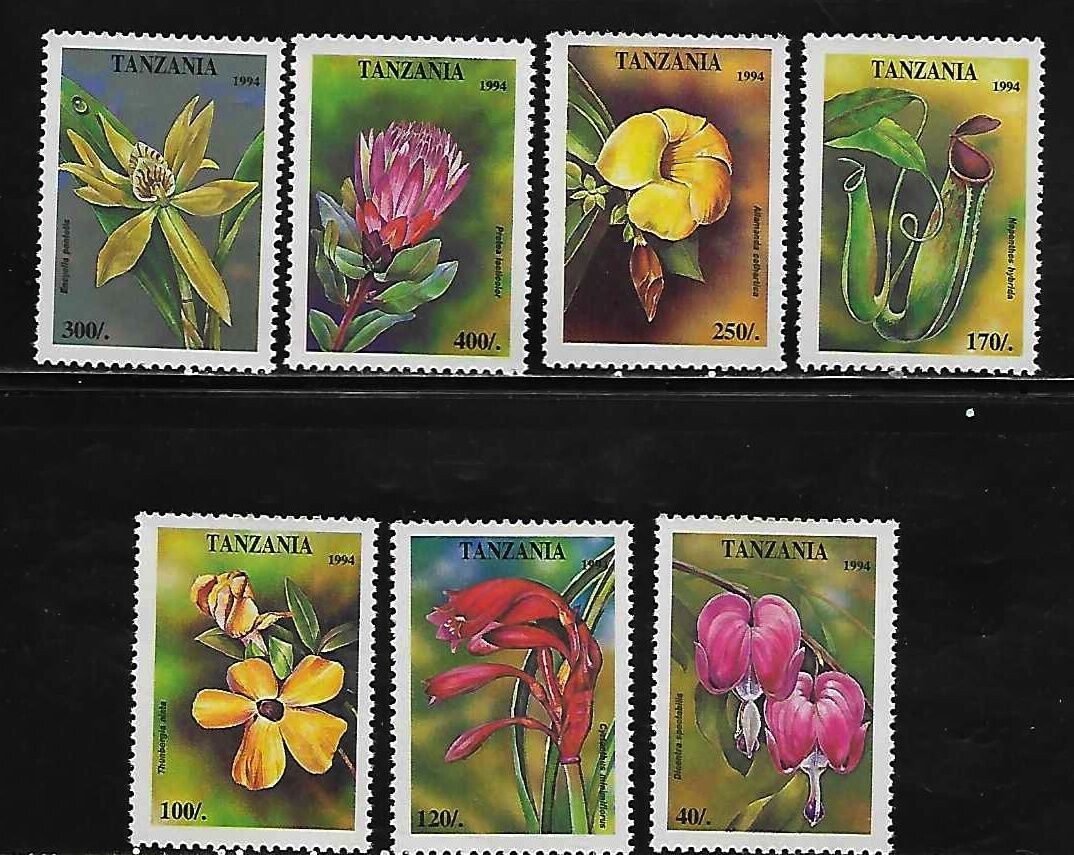 Tanzania 1303-09 Flowers Mint Nh